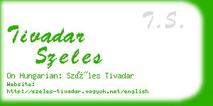 tivadar szeles business card